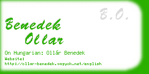 benedek ollar business card